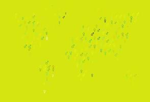 Light green, yellow vector pattern with gender elements.