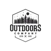 Wild Outdoors logo emblem before the night come vector