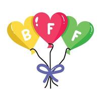 Trendy Friendship Balloons vector