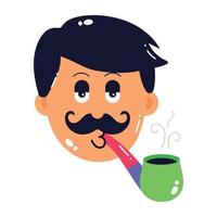 Trendy Dad Pipe vector