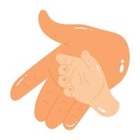 Trendy Father Hand vector