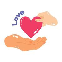 Trendy Giving Love vector