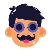 Trendy Father Face vector