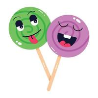 Trendy Cute Lollipops vector