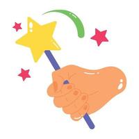 Trendy Star Wand vector