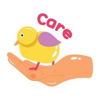 Trendy Bird Care vector