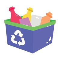 Trendy Recycle Bottles vector