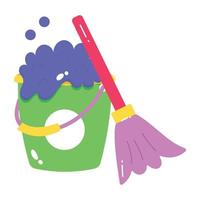 Trendy Cleaning Tools vector