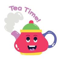 Trendy Tea Time vector