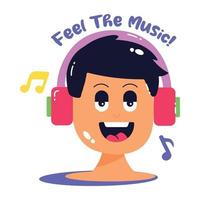 Trendy Listening Music vector