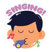 Trendy Whistling Concepts vector