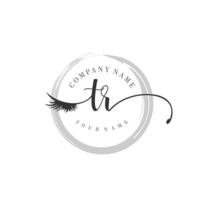 initial TR logo handwriting beauty salon fashion modern luxury monogram vector