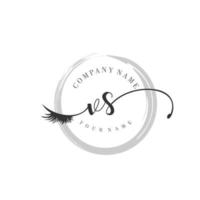 initial VS logo handwriting beauty salon fashion modern luxury monogram vector