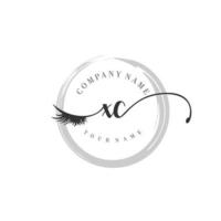 initial XC logo handwriting beauty salon fashion modern luxury monogram vector