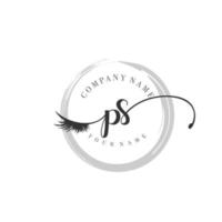 initial PS logo handwriting beauty salon fashion modern luxury monogram vector