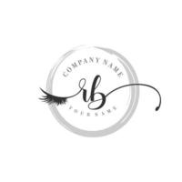 initial RB logo handwriting beauty salon fashion modern luxury monogram vector