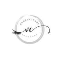 initial  logo handwriting beauty salon fashion modern luxury monogram vector