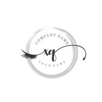 initial XQ logo handwriting beauty salon fashion modern luxury monogram vector