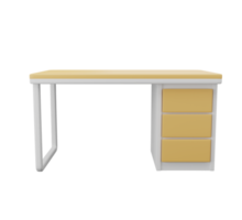 3D Schreibtisch aus Holz png