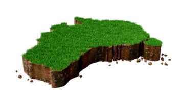Australie pays herbe et texture du sol carte illustration 3d png