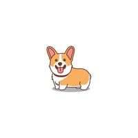 Cute corgi dog cartoon, vector illustration