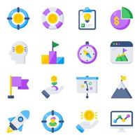 Pack of Finance Flat Icons vector