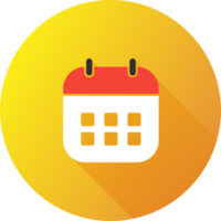 Calendar icon in flat design style. Appointment schedule signs illustration. png