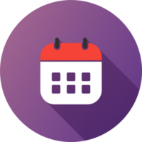 Calendar icon in flat design style. Appointment schedule signs illustration. png