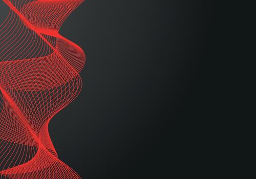 Abstract vector circle halftone black background. Gradient retro line pattern design. Monochrome graphic.