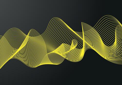 Fondo negro de semitono del círculo del vector abstracto. diseño de patrón de línea retro degradado. gráfico monocromático.