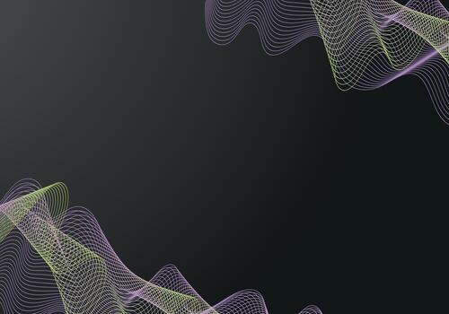 Fondo negro de semitono del círculo del vector abstracto. diseño de patrón de línea retro degradado. gráfico monocromático.