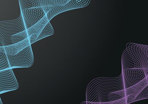 Abstract vector circle halftone black background. Gradient retro line pattern design. Monochrome graphic.