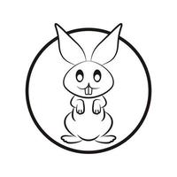 Rabbit vector icon illustration design