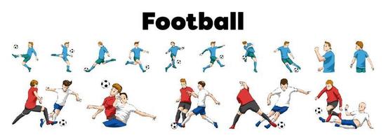 Football vector set collection graphic clipart design