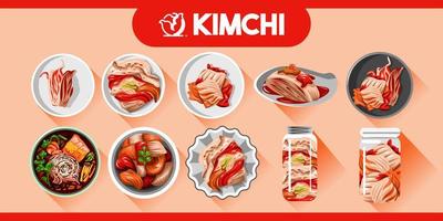 kimchi vector set colección diseño gráfico