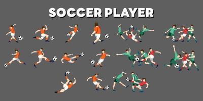 fútbol vector set colección gráfico clipart diseño