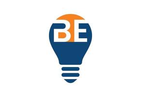 Creative Bulb logo with letter, Vector design concept