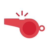 Red whistle icon vector