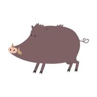 wild hog boar vector