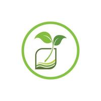 nature plant logo and symbol vector