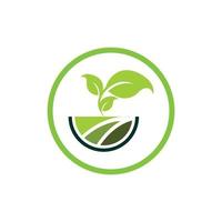 nature plant logo and symbol vector