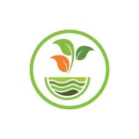nature plant logo and symbol vector