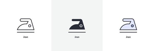 iron icon. Line, solid and filled outline colorful version, outline and filled vector sign. Idea Symbol, logo illustration. Vector graphics