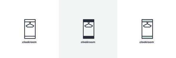 cloakroom icon. Line, solid and filled outline colorful version, outline and filled vector sign. Idea Symbol, logo illustration. Vector graphics