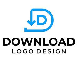 Letter D monogram download logo design. vector