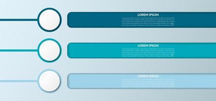 infografía de negocios. plantilla infográfica moderna. diagrama abstracto con 3 pasos, opciones, partes o procesos. plantilla de negocio vectorial para presentación. concepto creativo para infografía vector