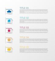 Business Infographic. Modern infographic template. Abstract diagram with 5 steps, options, parts, or processes. Vector business template for presentation. Creative concept for infographic