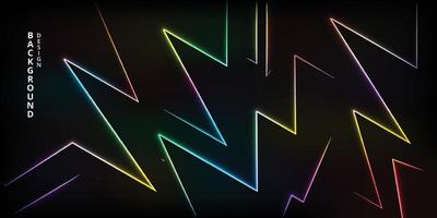 abstract gradient background, zigzag style glowing line art vector