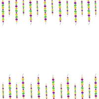 Mardi gras party design. Background with the image of hanging beads with a place for text vector