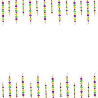 Mardi gras party design. Background with the image of hanging beads with a place for text vector